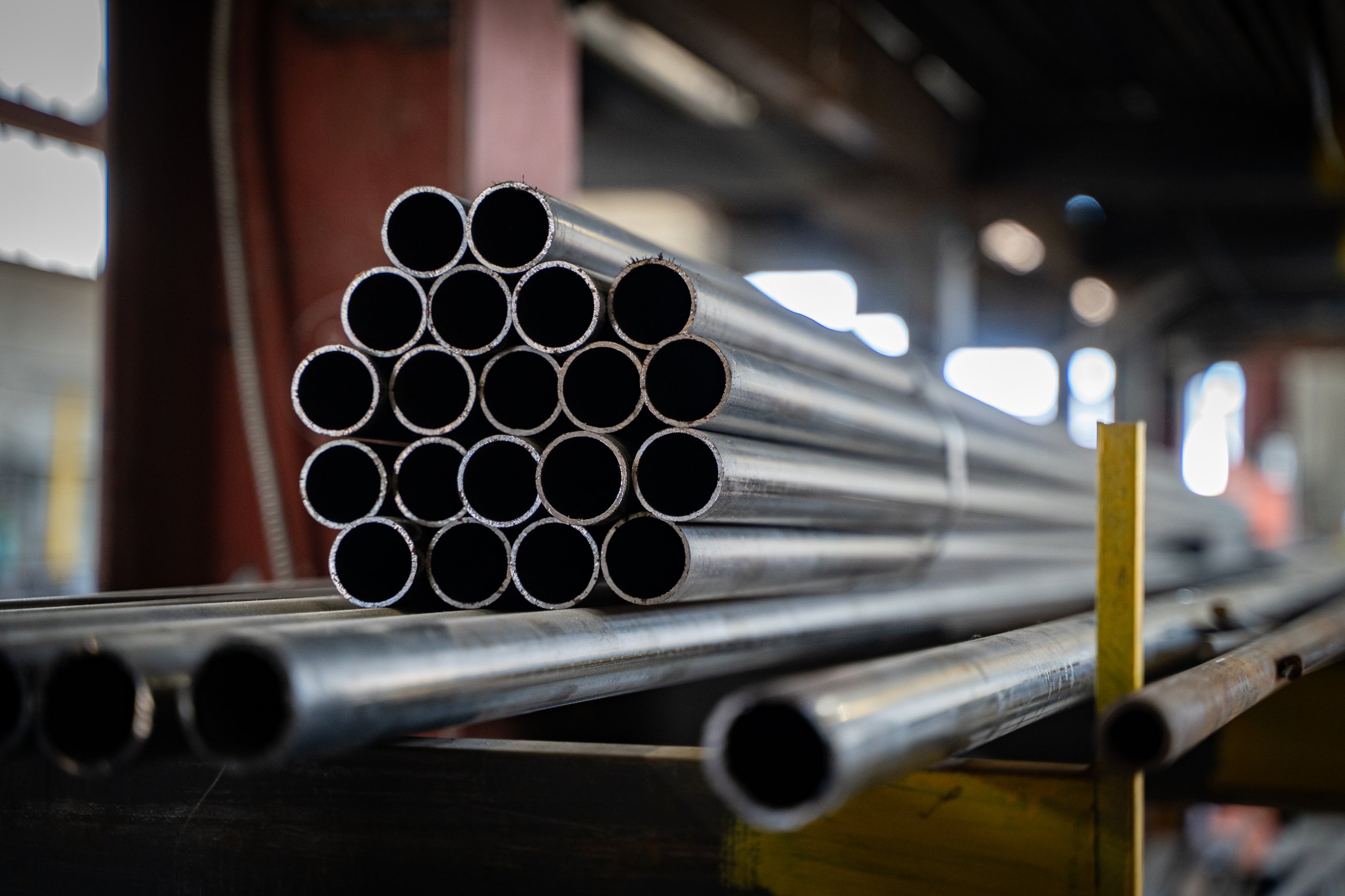 Industrial metal pipes and materials